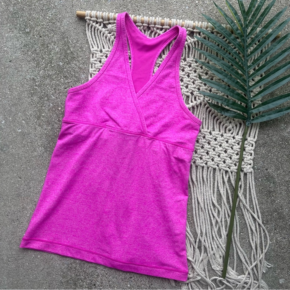 Lululemon Pink Deep V Tank Top Size 8